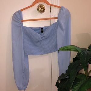 Baby blue Windsor top